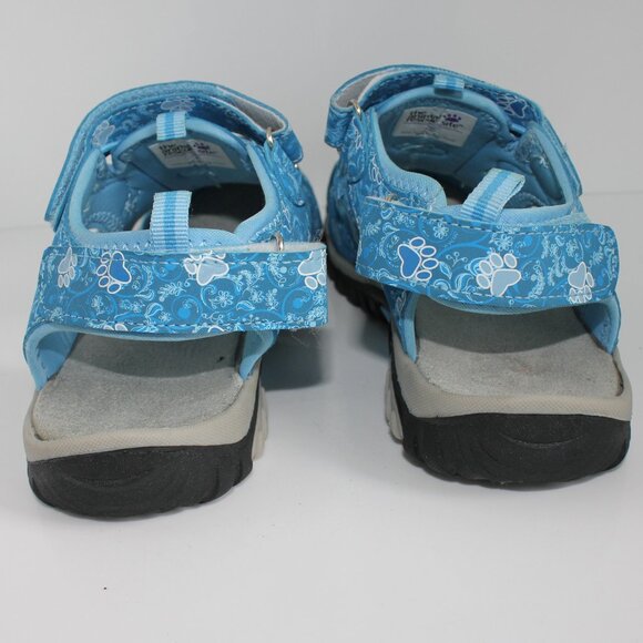 Animal Rescue Site Women's Size 8 Blue Paw Print Closed Toe Hiking Sandals - Picture 9 of 12